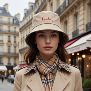 Burberry Reversible Bucket Plaid Hat EUC